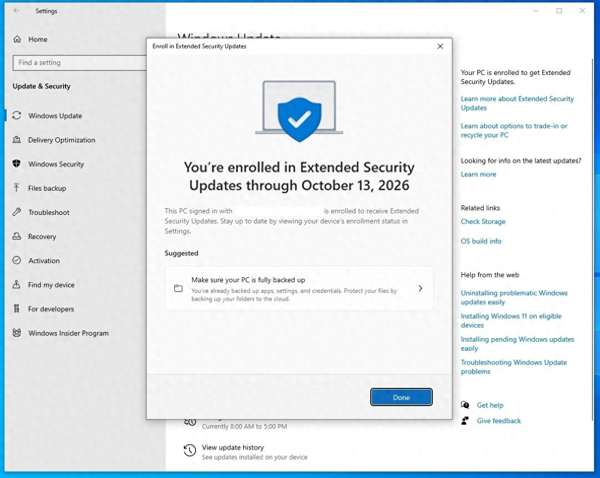 微软警告：初次激活后如未持续使用微软账户 Windows 10 ESU将会过期 - 万事屋 | 生活·动漫·娱乐综合社区-银魂同好聚集地