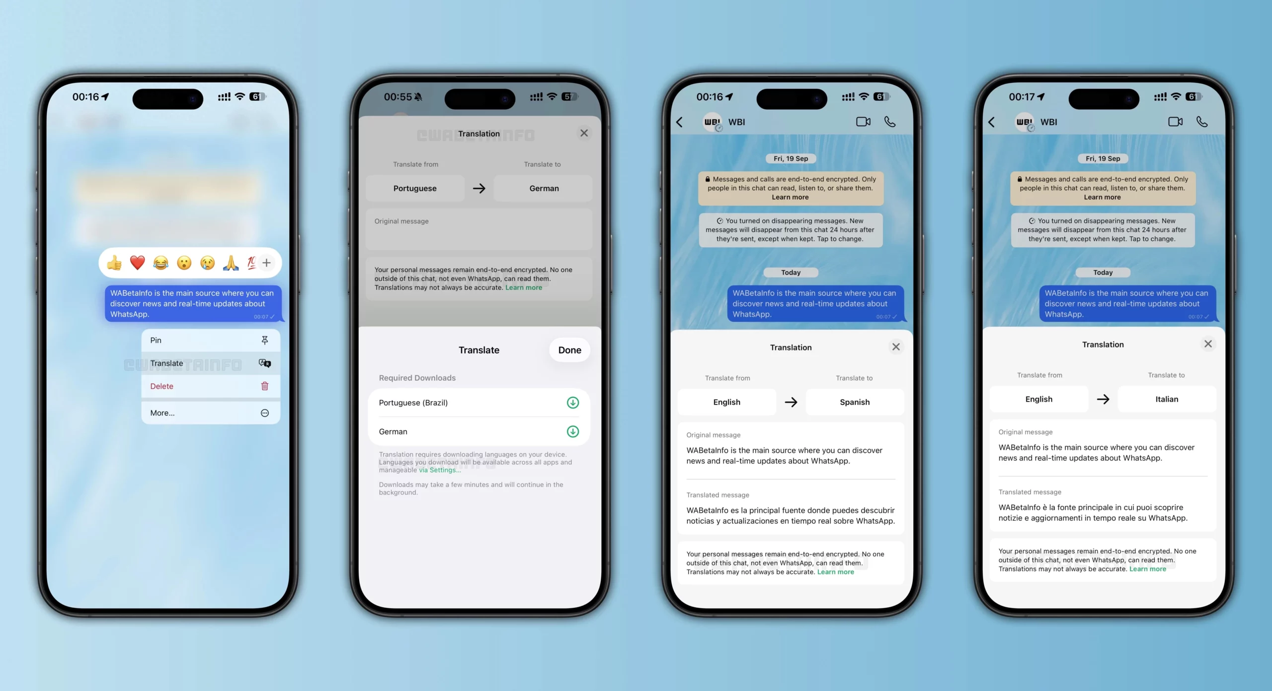 WhatsApp为iOS用户推出注重隐私的消息翻译功能 - 万事屋 | 生活·动漫·娱乐综合社区-银魂同好聚集地