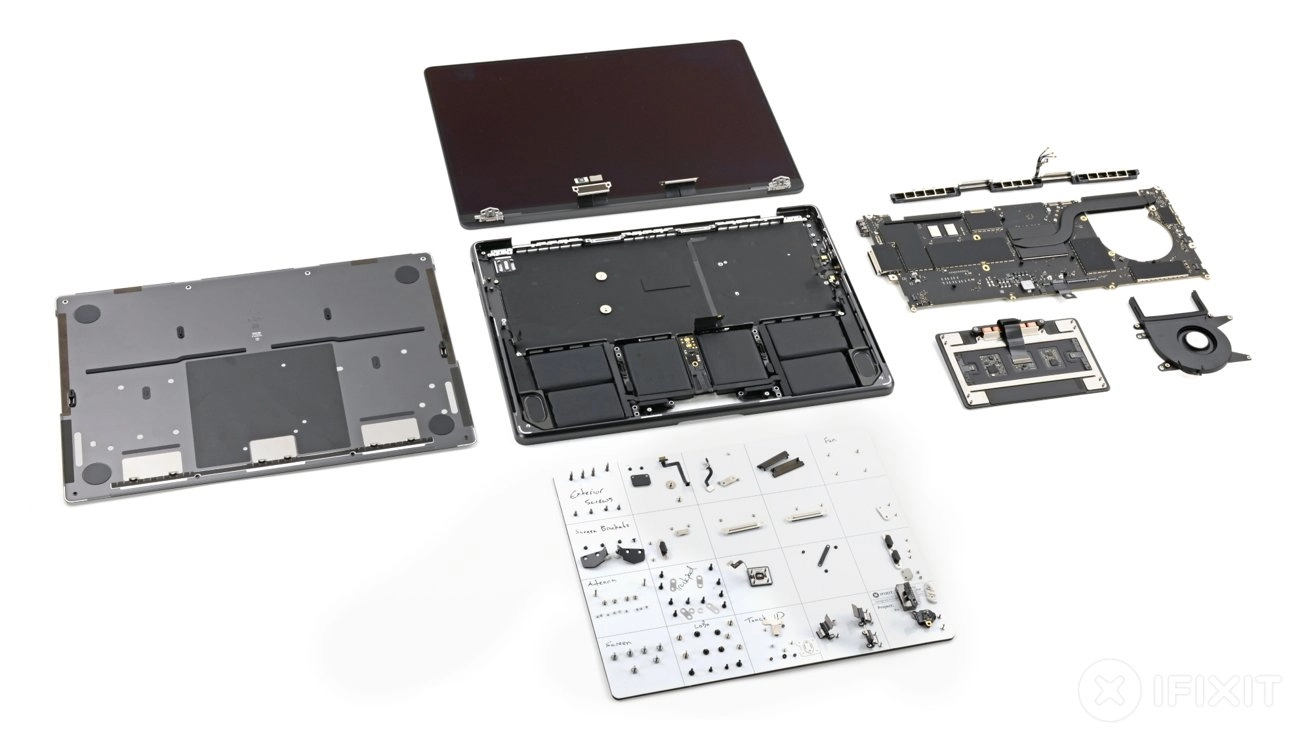 新款MacBook Pro拆解报告透露细微内部变动 可维修性略有提升