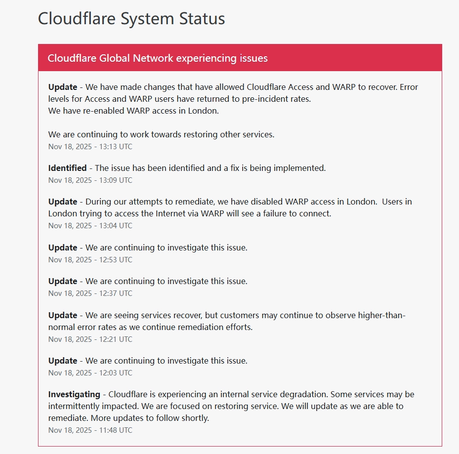 昨天cloudflare崩了 - 万事屋 | 生活·动漫·娱乐综合社区-银魂同好聚集地