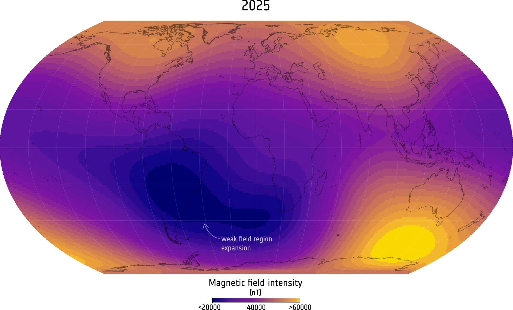 神秘“磁场空洞”扩张至近半个欧洲大 地核深处正在发生什么?