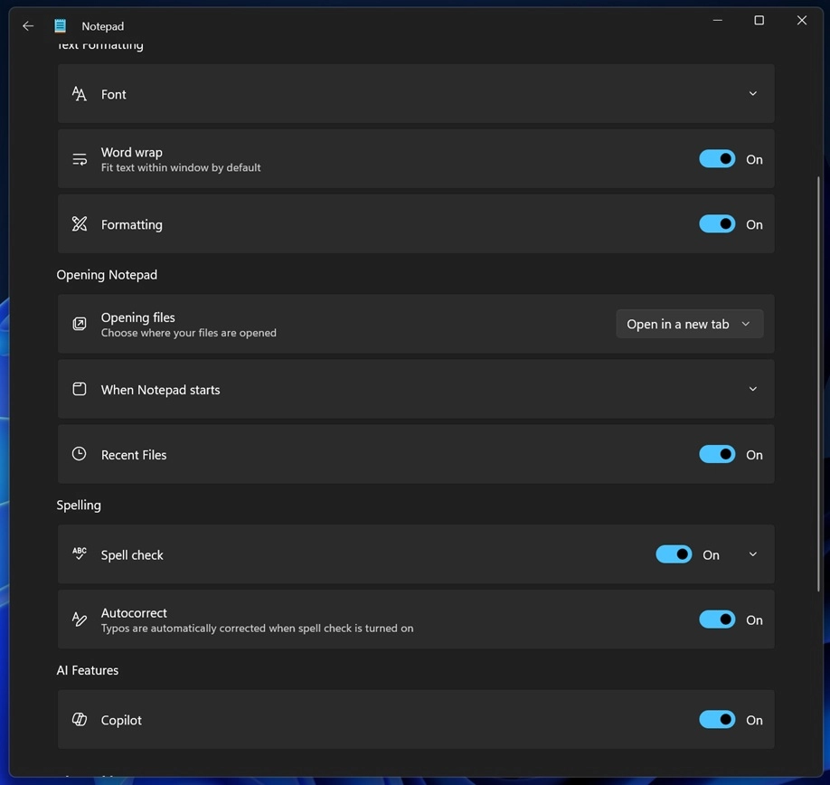 Windows 11记事本加入表格生成功能 并引入AI实时“打字式”回答