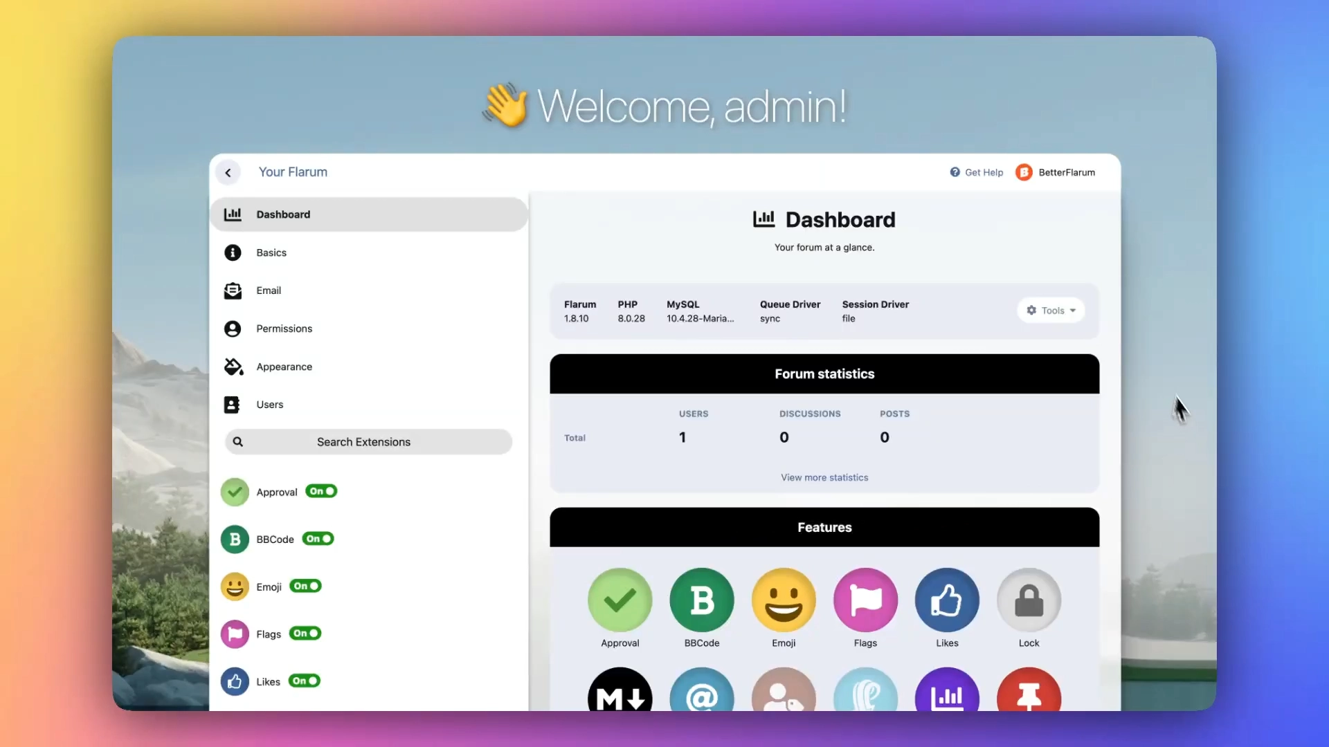 Flarum的Next Admin UI一般人用不起啊用不起 - 万事屋 | 生活·动漫·娱乐综合社区-银魂同好聚集地
