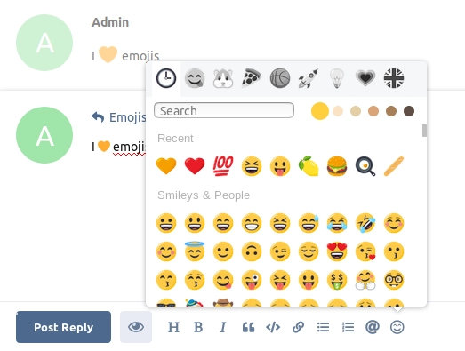 flarum表情插件：flarum-ext-emojionearea - 万事屋 | 生活·动漫·娱乐综合社区-银魂同好聚集地