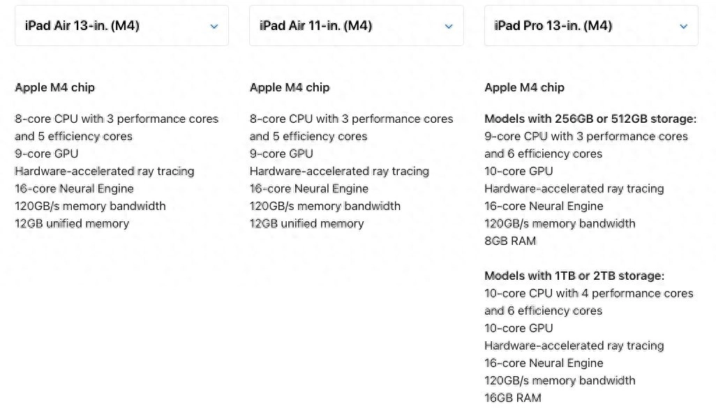 iPad Air换用“缩水版”M4芯片 多核与图形性能不及iPad Pro - 万事屋 | 生活·动漫·娱乐综合社区-银魂同好聚集地