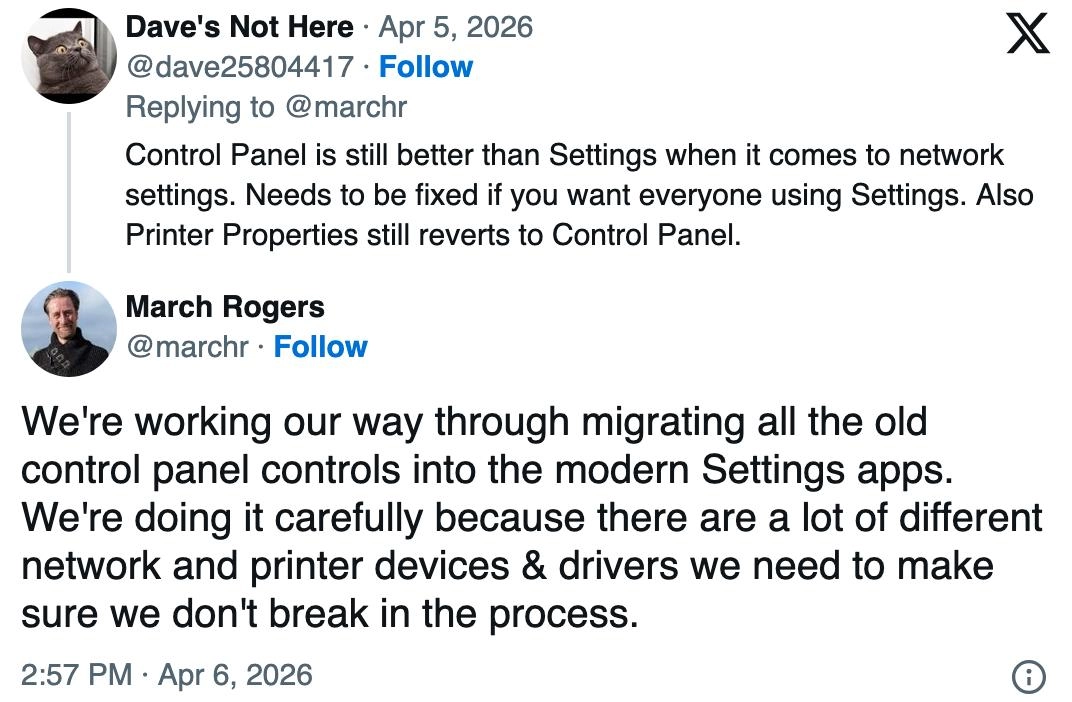 微软工程师确认 Windows 控制面板“终结计划”