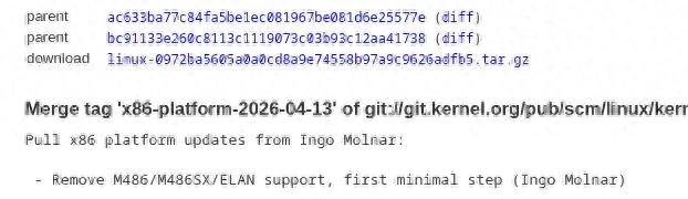 Linux 7.1开始移除Intel 486 CPU支持 首批代码已合并 - 万事屋 | 生活·动漫·娱乐综合社区-银魂同好聚集地