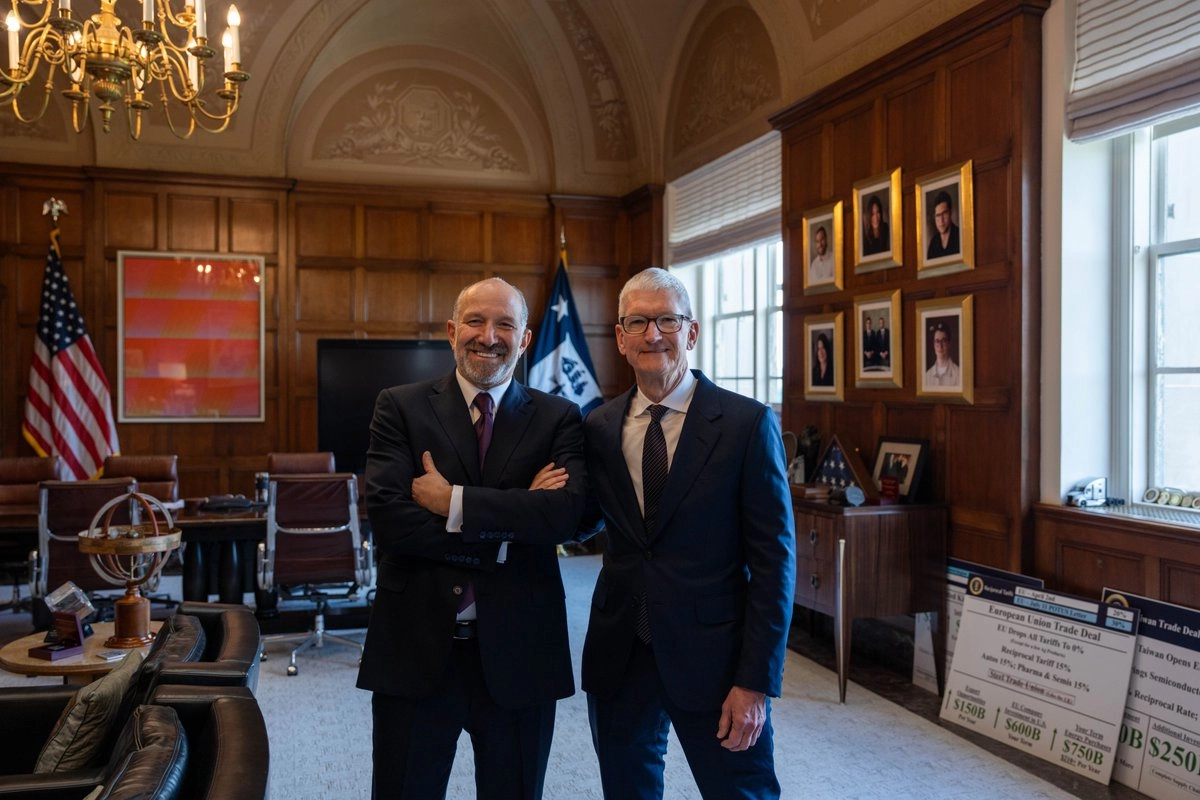 Tim Cook出席白宫欢迎仪式 见证查尔斯三世首次访美国事活动