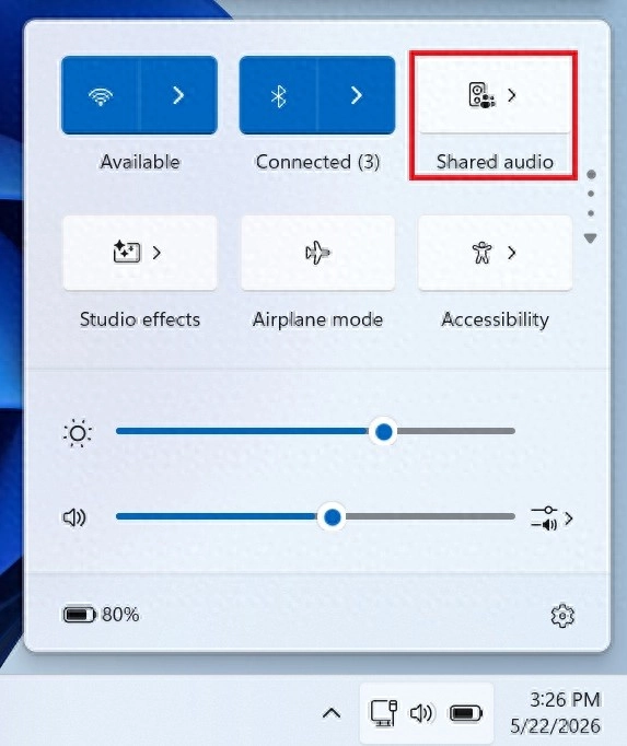 微软Windows 11更新引入“共享音频”功能 支持双耳机同步聆听