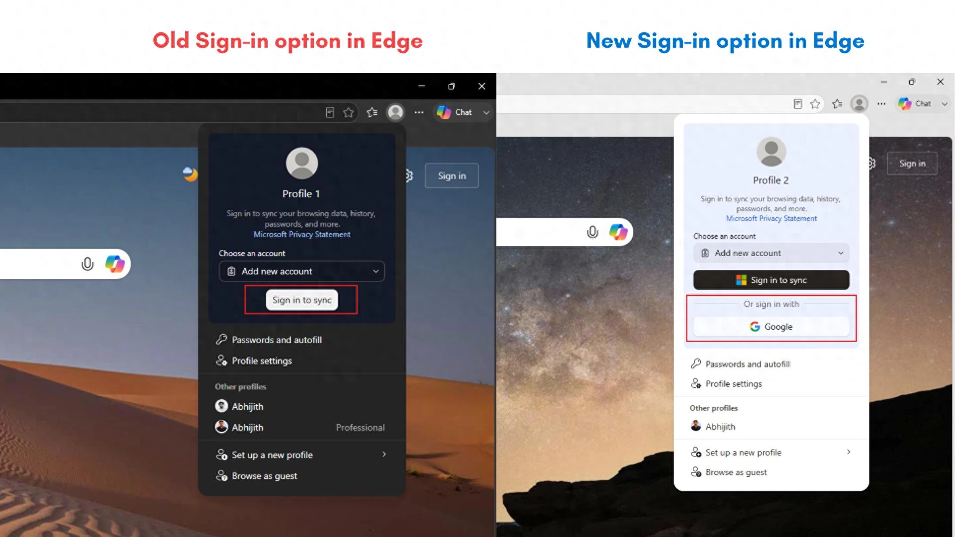 微软弱化账户绑定要求 Edge开始支持用Google账号登录 - 万事屋
