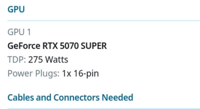 GeForce RTX 50 Super 系列显卡疑似曝光 三款新型号现身电源计算器