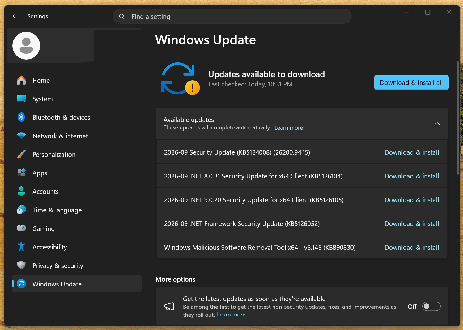 微软发布Windows 11 9月累积更新 提醒用户不要拖延安装