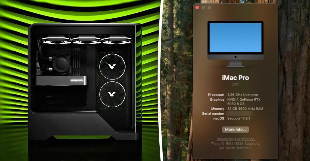 N卡告别亮机卡!黑苹果玩家狂喜,RTX全系macOS 15跑通Metal加速